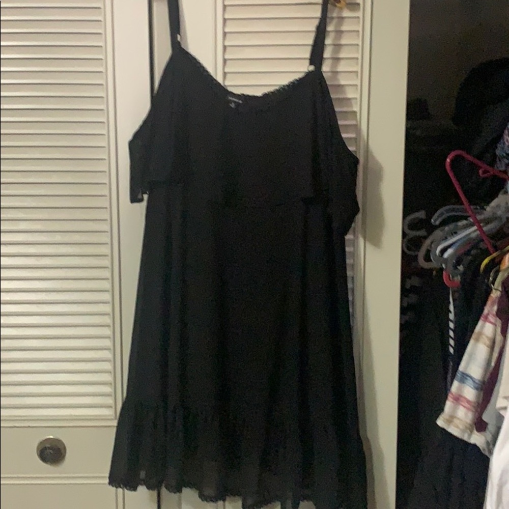 Black flowing dress